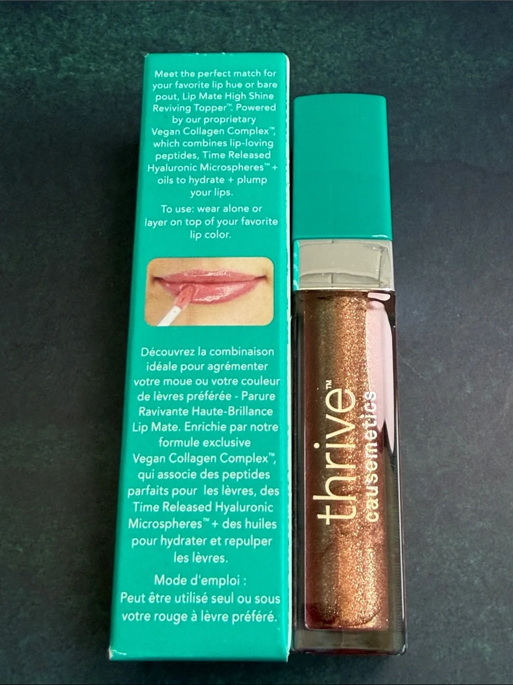 thrive causemetics Lip Mate High-Shine Topper — Shimmering Copper